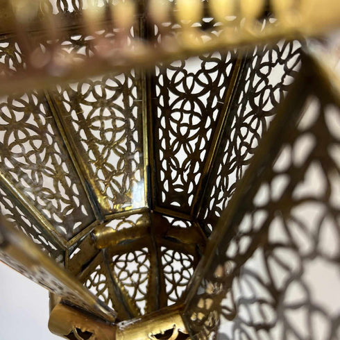 Large Hanging Moroccan Lantern – Antique Brass Style (CL 1001)